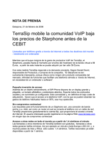 TerraSip mobile la comunidad VoIP baja los precios de Starphone