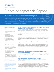 Guía de servicios de soporte de Sophos