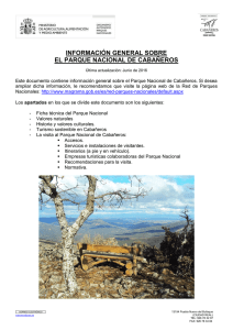 información general sobre el parque nacional de cabañeros