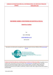 Informe sobre cuestiones de Justicia Fiscal en América Latina