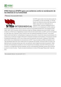 STES Valencia (STEPV) gana una sentencia contra la - STEC-IC