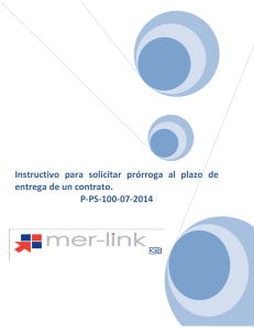 Instructivo para solicitar prórroga al plazo de entrega de - Mer-Link