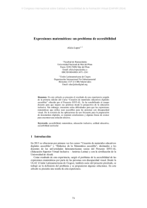 Expresiones matemáticas: un problema de accesibilidad - ESVI-AL