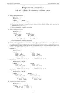 Programación Concurrente Práctica 1: Modelo de cómputo y
