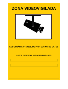 zona videovigilada - Protección de Datos