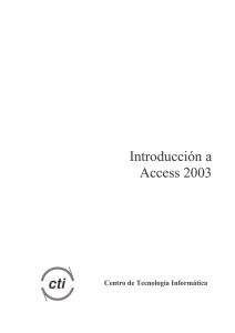 cti Introducción a Access 2003