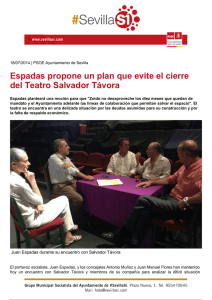 Espadas propone un plan que evite el cierre del Teatro Salvador