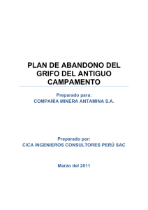 Plan de Abandono Grifo Antiguo - Ministerio de Energía y Minas