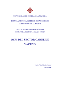 ocm del sector carne de vacuno - Universidad de Castilla