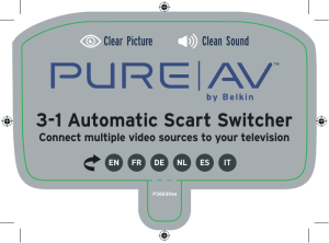 3-1 Automatic Scart Switcher