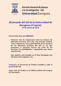 III jornada SAI - Universidad de Zaragoza