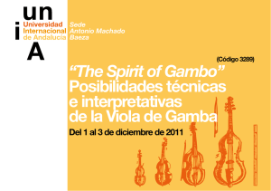 “The Spirit of Gambo” Posibilidades técnicas e interpretativas de la