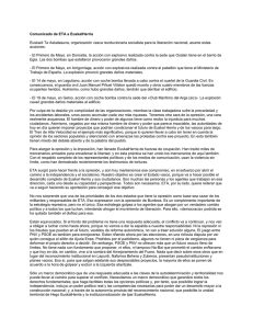 Comunicado de ETA a EuskalHerria Euskadi Ta Askatasuna