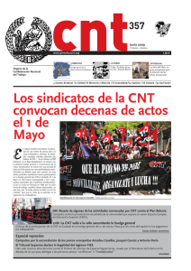 Los sindicatos de la CNT convocan decenas de actos el 1 de Mayo
