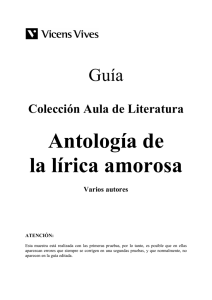 Antología de la lírica amorosa