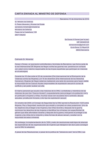 carta enviada al ministro de defensa