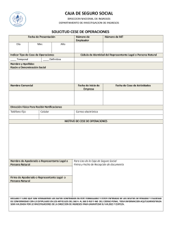 Declaración jurada cese de actividad