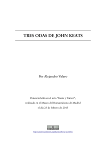 TRES ODAS DE JOHN KEATS