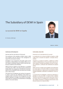 The Subsidiary of DEWI in Spain