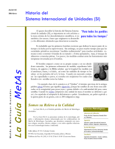 Historia de Sistemas Internacional de Unidades (SI)