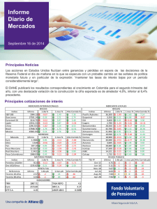 Informe Diario de Mercados