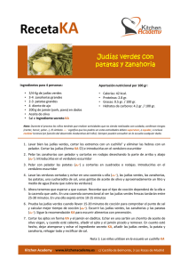 receta de Judias Verdes con Patatas y Zanahoria