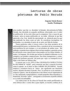 Lecturas de obras póstumas de Pablo Neruda