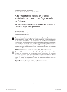 Arte y resistencia política en (y a) las sociedades de control. Una