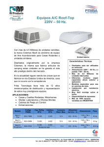 Equipos A/C Roof-Top 220V – 50 Hz.