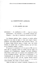 la constitucion alemana 11 de agosto de 1919