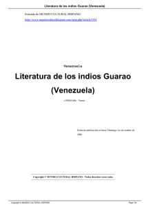 Literatura de los indios Guarao (Venezuela)