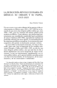 la burguesía revolucionaria en méxico: su origen y su papel, 1915