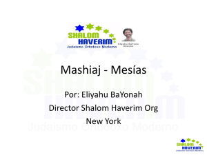 Mashiaj - Mesías - Shalom Haverim Org