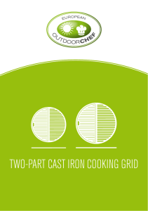 two-part cast iron cooking grid