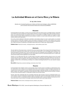 La Actividad Minera en el Cerro Rico y la Ribera