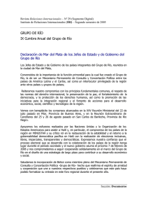 Declaración de Mar del Plata- Grupo Río