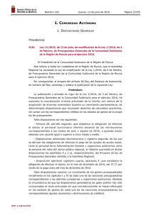 Ley 12/2016 - Boletín Oficial de la Región de Murcia