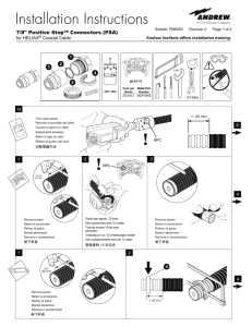 Installation Instruction 7 8 in Positive Stop Connectors PSA for