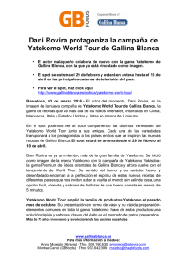 Dani Rovira protagoniza la campaña de Yatekomo World Tour de