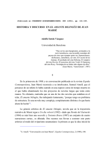 pdf Historia y discurso en "El amante bilingüe" de Juan Marsé