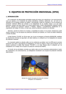 V. EQUIPOS DE PROTECCIÓN INDIVIDUAL (EPIS)