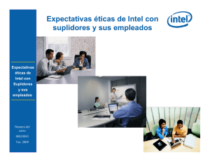 Expectativas éticas de Intel con suplidores y sus empleados