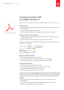 Creación de archivos PDF con Adobe® Acrobat® XI