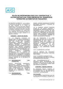 POLIZA DE RESPONSABILIDAD CIVIL CONTRACTUAL Y