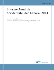 Informe Anual de Accidentabilidad Laboral 2014