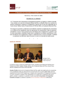 1er Encuentro de la Association of Competition Economics en España