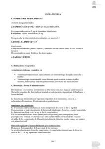 1 de 7 FICHA TÉCNICA 1. NOMBRE DEL MEDICAMENTO Akinetón