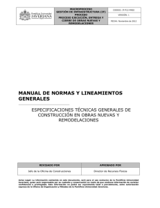 IF-P12-MN02 Manual de normas y lineamientos Especificaciones