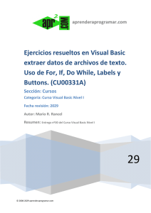 Ejercicios resueltos en Visual Basic extraer datos de archivos de