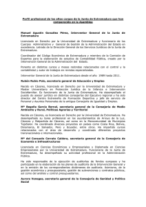Perfil profesional de los altos cargos de la Junta de Extremadura
